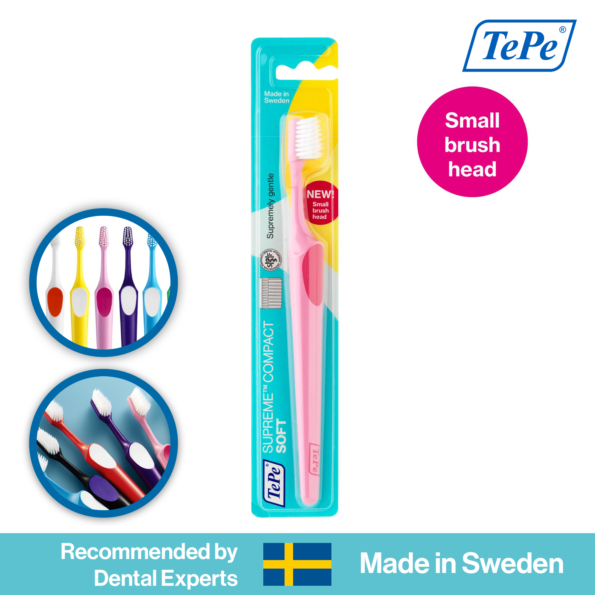 Tepe Tooth Discover TePe Supreme Compact, an eco-friendly toothbrush with two ...